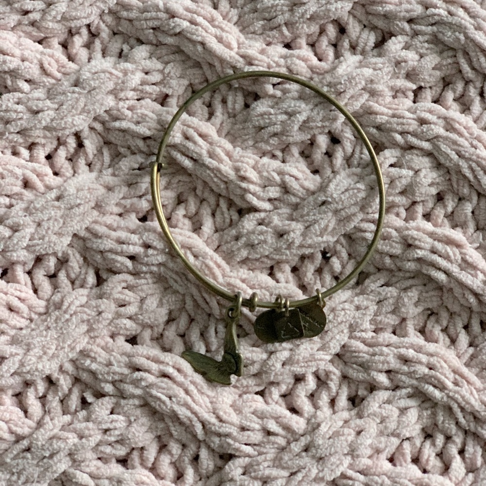 Alex and Ani Butterfly bracelet rusted gold